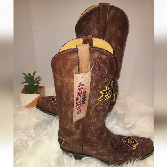 NWT Men's East Carolina University Pirates Gameday Cowboy Boots - Picture 4 of 8